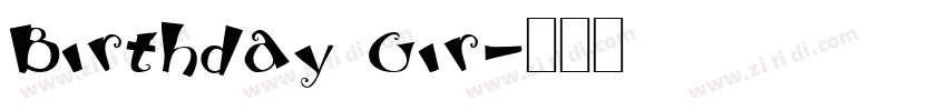 Birthday Gir字体转换